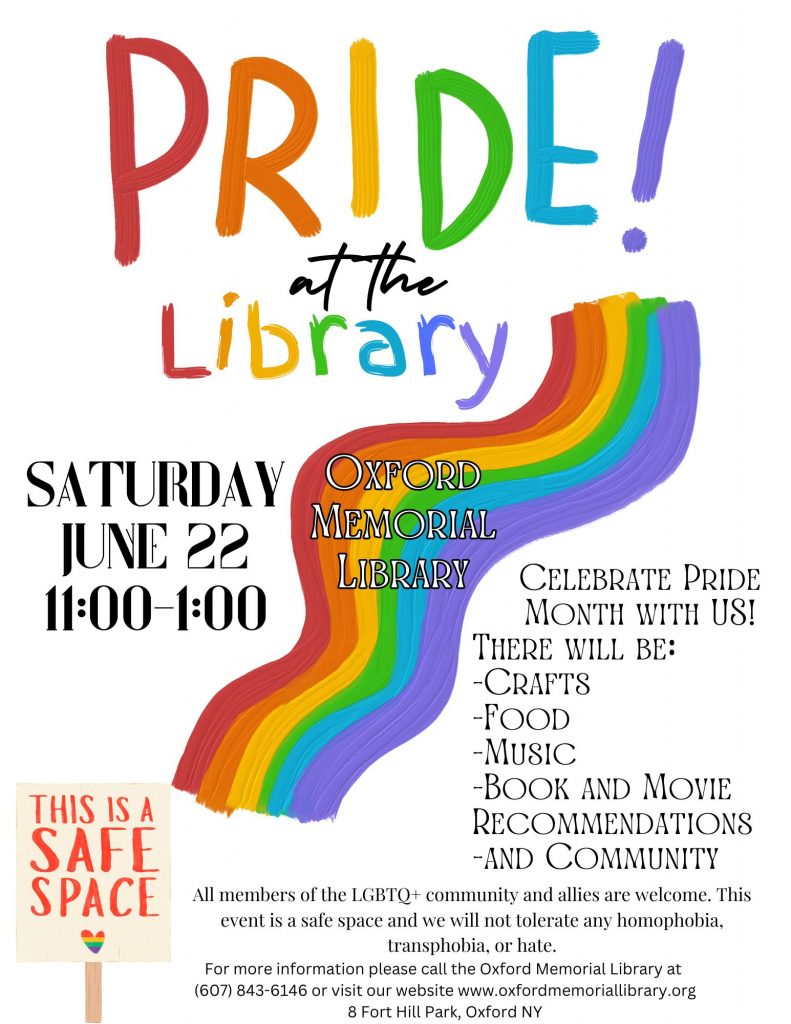 Pride at the Library! – Oxford Memorial Library